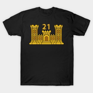 Army - 21st Engineer Battalion w Number wo Txt T-Shirt